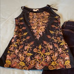 Free People sleeveless black cotton top size L